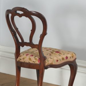 Antique English Victorian Set of Four Walnut Dining Chairs (Circa 1860) - yolagray.com