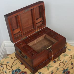 Antique Victorian Colonial Campaign Teak Writing / Jewellery / Sewing Box (Circa 1870)- yolagray.com