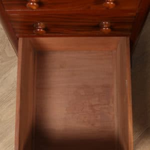 Antique Pair of English Victorian Figured Mahogany Bedside Chests (Circa 1860) - yolagray.com