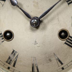 Antique 11½” German Gustav Becker Oak Round Dial Mantel Clock (Chiming / Striker) - yolagray.com
