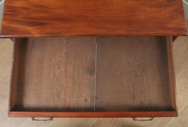 Antique English Georgian Figured Mahogany Occasional Hall Side Table (Circa 1790) - yolagray.com