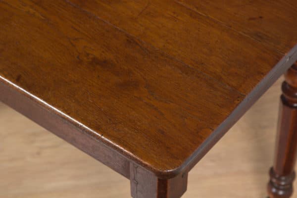 Antique French Pair of Oak Bistro Console Side Kitchen Hall Tables (Circa 1850) - yolagray.com