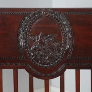 Antique 4ft 6” English Regency Mahogany Double Size Four Poster Bed (Circa 1820) - yolagray.com