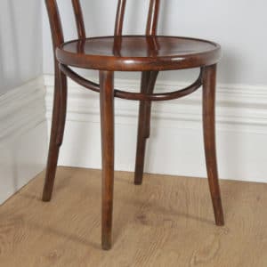 Antique Set of Five Thonet Fischel Bentwood Beech Hoop Back Kitchen Bistro Cafe Dining Chairs (Circa 1920) - yolagray.com