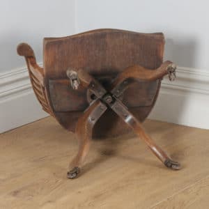 Antique English Victorian Oak Revolving Office Desk Arm Chair (Circa 1890) - yolagray.com