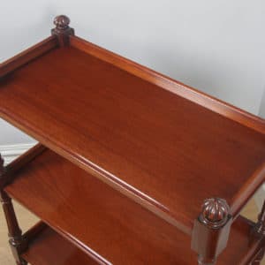 Antique English Victorian Mahogany Dumbwaiter / Buffet Server / Sideboard (Circa 1840)- yolagray.com