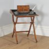 Antique English Victorian Oak Folding Campaign Writing Compendium Desk Table (Circa 1890) - yolagray.com
