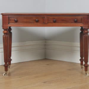 Antique English Victorian Mahogany Occasional Console Side Writing Table (Circa 1840) - yolagray.com