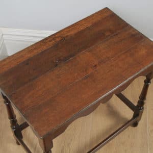 Antique English Georgian Style Oak Country Side Hall Table (Circa 1860)- yolagray.com