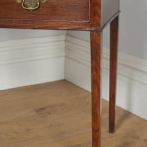 Antique English Georgian Oak Occasional Hall Writing Lowboy Side Table (Circa 1800) - yolagray.com