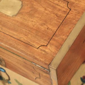 Antique Victorian Colonial Camphor Wood & Brass Rolltop Metamorphic Lap Box Writing Desk (Circa 1850) - yolagray.com