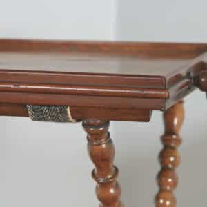 Antique Italian Victorian Sorrento Ware Olive Inlaid Wood Butlers Drinks Tray Table & Stand (Circa 1880) - yolagray.com