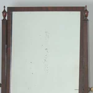 Antique English Georgian Regency Mahogany Cheval / Dressing Mirror (Circa 1820) - yolagray.com