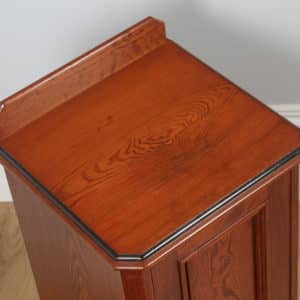 Antique English Victorian Pitch Pine Bedside Chest Pot Cupboard Night Stand Cabinet (Circa 1890) - yolagray.com