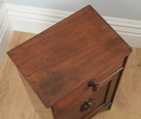 Antique French 3rd Republic Walnut Bedside Chest Pot Cupboard Night Stand Cabinet (Circa 1890) - yolagray.com