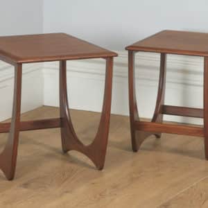 English Vintage Nest of Two / Pair G Plan Fresco Astro Teak Tables by Victor Wilkins (Circa 1960) - yolagray.com