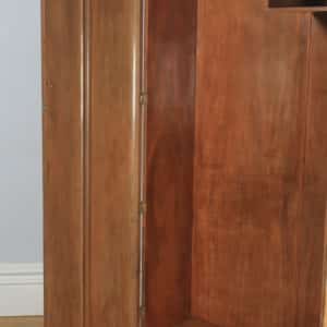 Antique English Art Deco Burr Walnut Two Door Serpentine Wardrobe (Circa 1930) - yolagray.com