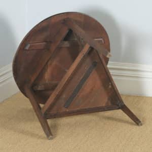 Antique English Georgian Circular Oak Cricket Occasional Table (Circa 1780 - 1820) - yolagray.com