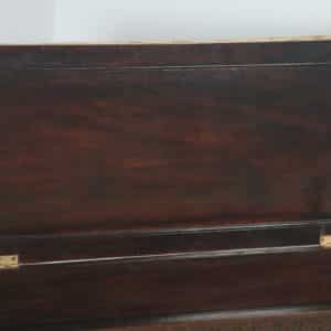 Antique English Victorian Mahogany Upholstered Piano / Music / Duet Stool (Circa 1880) - yolagray.com