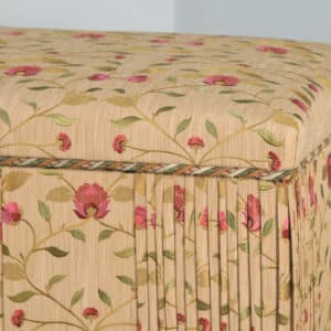 Antique English Victorian Mahogany Upholstered Ottoman Chest / Trunk (Circa 1860) - yolagray.com