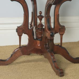 Antique English Aesthetic Teak & Marble Top Occasional Side Basket Base Table (Circa 1890) - yolagray.com