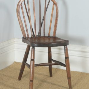 Antique Set of Ten 10 Victorian Ash & Elm Windsor Stick & Hoop Back Kitchen Chairs (Circa 1900) - yolagray.com