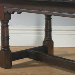 Antique English 17th Century Charles II 6ft 3” Solid Oak Farmhouse Kitchen Refectory Dining Table (Circa 1680) - yolagray.com