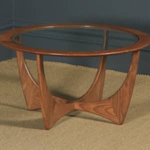 Vintage Teak & Glass Victor Wilkins G Plan Astro Circular Round Coffee Table (Circa 1965) - yolagray.com