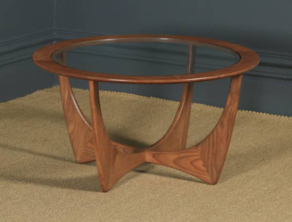 Vintage Teak & Glass Victor Wilkins G Plan Astro Circular Round Coffee Table (Circa 1965) - yolagray.com
