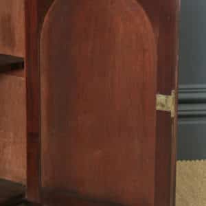 Antique English William IV Flame Mahogany Two Door Chiffonier Sideboard Cabinet (Circa 1835) - yolagray.com