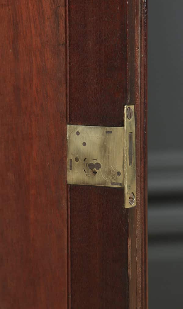 Antique English William IV Flame Mahogany Two Door Chiffonier Sideboard Cabinet (Circa 1835) - yolagray.com