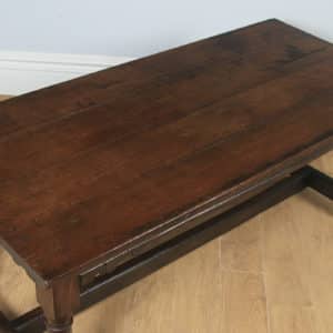 Antique English 17th Century Charles II 6ft 3” Solid Oak Farmhouse Kitchen Refectory Dining Table (Circa 1680) - yolagray.com