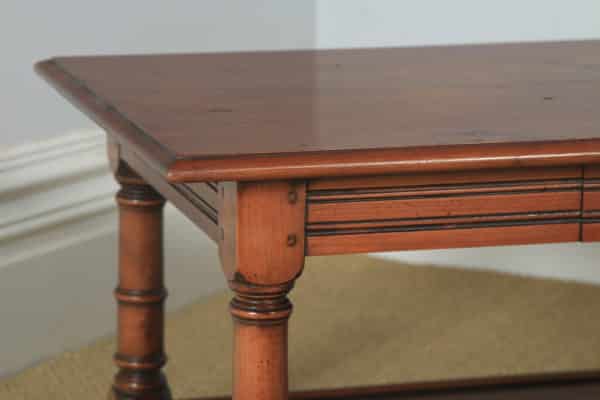 Vintage English 18th Century Style Cherry Wood Rectangular Coffee Table (Circa 1980) - yolagray.com