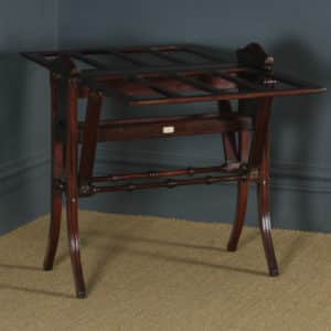 Antique English Victorian Mahogany Architect’s Folio / Plan / Chart Folding Table Stand (Circa 1890) - yolagray.com
