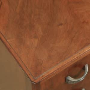 Antique English Pair of Art Deco Walnut Bedside Chests / Cabinets (Circa 1940) - yolagray.com