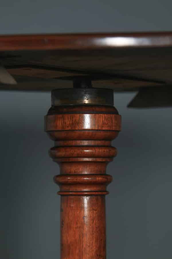Antique English Victorian Mahogany Adjustable Duet Music & Book Stand Tripod Side Table By Swann & Millican (Circa 1860) - yolagray.com