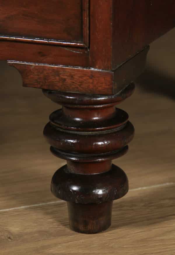 Antique English Victorian Flame Mahogany Linen Press Wardrobe (Circa 1840) - yolagray.com