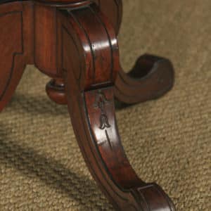 Antique English Victorian Mahogany Adjustable Duet Music & Book Stand Tripod Side Table By Swann & Millican (Circa 1860) - yolagray.com