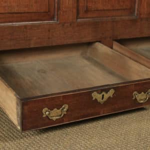 Antique English Georgian Panelled Oak Mule Chest / Blanket Box / Trunk with Drawers (Circa 1760) - yolagray.com