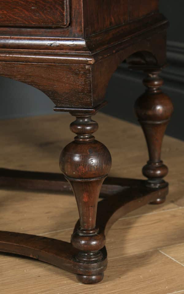 Antique English 18th Century Georgian Oak Chest of Drawers on Stand (Circa 1770) - yolagray.com