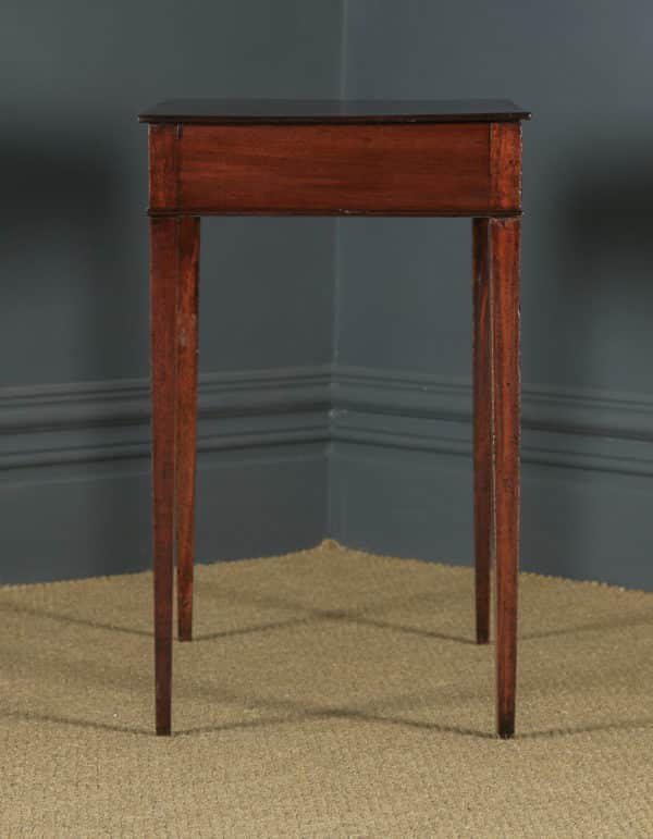 Antique English 19th Century Georgian Mahogany Occasional Side Hall Writing Table (Circa 1790) - yolagray.com
