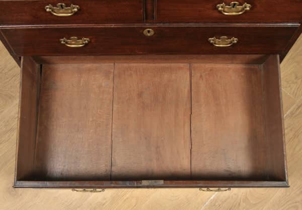Antique English 18th Century Georgian Oak Chest of Drawers on Stand (Circa 1770) - yolagray.com
