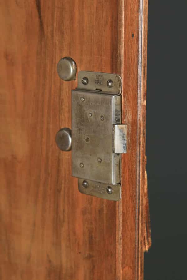 Antique Scottish Art Deco Burr Walnut Two Door Armoire Wardrobe (Circa 1930) - yolagray.com