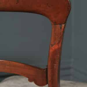 Antique English Victorian Set of Eight 19th Century Mahogany Spoon Back Dining Chairs (Circa 1850) - yolagray.com