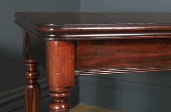 Antique English Pair of William IV Mahogany Console Side Hall Occasional Tables (Circa 1835) - yolagray.com