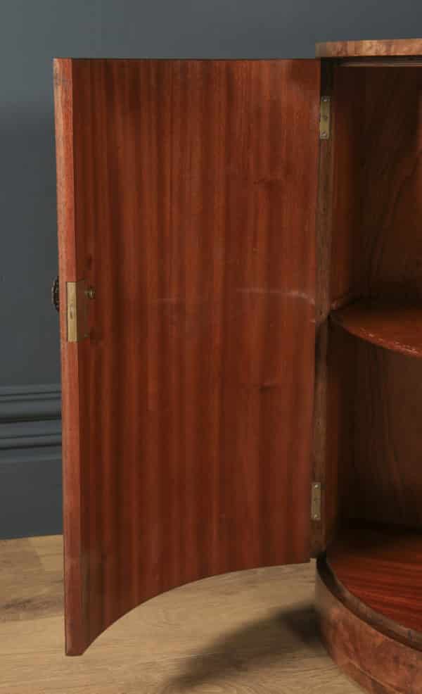 Antique English Art Deco Epstein Burr Walnut Cloud Shape Sideboard Cabinet Cupboard (Circa 1930) - yolagray.com