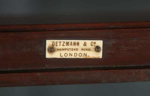 Antique English Victorian Mahogany Dumbwaiter / Buffet Server / Sideboard by Oetzmann & Co. (Circa 1880) - yolagray.com