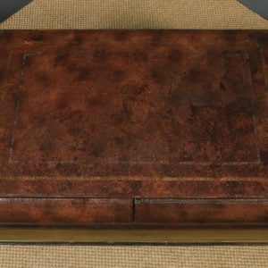 Vintage English Brown Leather Double Book Form Shaped Coffee Table (Circa 1980) - yolagray.com