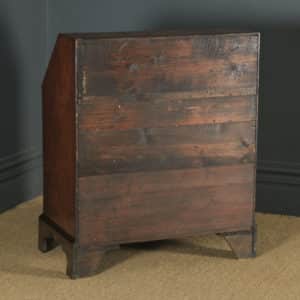 Antique English 18th Century Georgian Figured Walnut Inlaid Bureau Writing Desk (Circa 1750) - yolagray.com