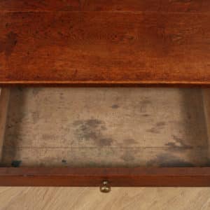 Antique English Georgian Oak Country Side / Hall / Occasional / Writing Table (Circa 1800) - yolagray.com